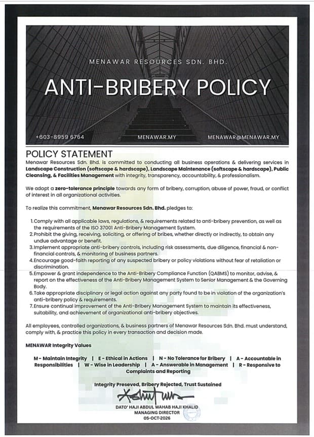 POLISI ANTI RASUAH / ANTI-BRIBERY POLICY — gallery image 1